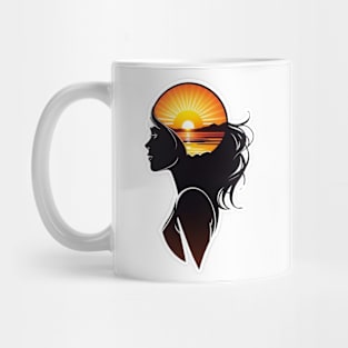 girl with sun Mug